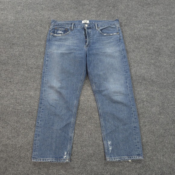 Agolde Denim - AGOLDE Jeans Womens 31 Blue Parker Easy Straight Button Fly Denim Preppy
